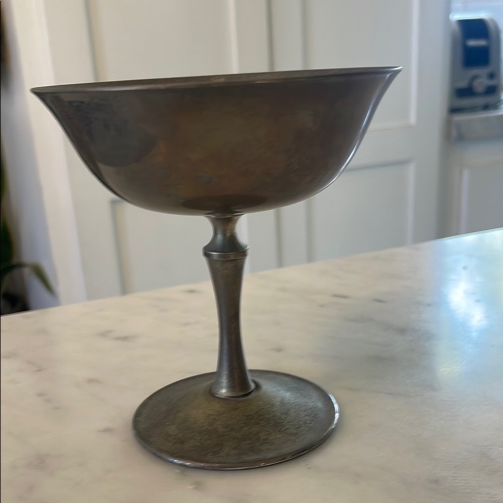 Vintage KI De Uberti Italy Silver Plated 4 1/2" Goblet Wine Champaign